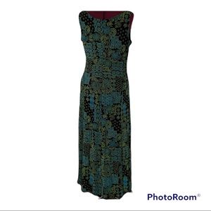 Coldwater Creek Sleeveless Lettuce Hem Maxi Dress Size M